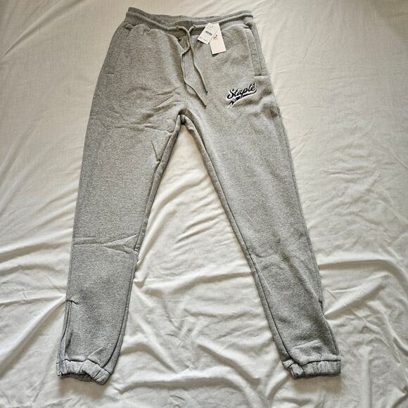 Staple Heather Gray Joggers Sweatpants Size Large - Picture 1 of 7